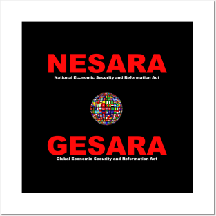 NESARA GESARA, in red lettering. Posters and Art